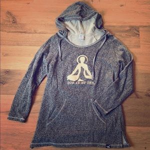 Dog is My Zen Gray/Pink Pullover Sweatshirt Med
